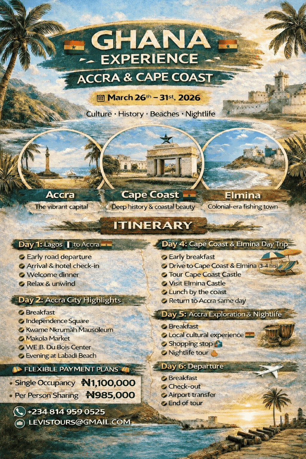 Levistas Tours Accra 2026